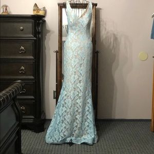 Baby blue lace dress